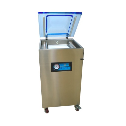 EMPACADORA VACIO DE PISO 410MM, 1400W, 220V, CON PLATO PP, ACERO INOX, 1 CAMARA