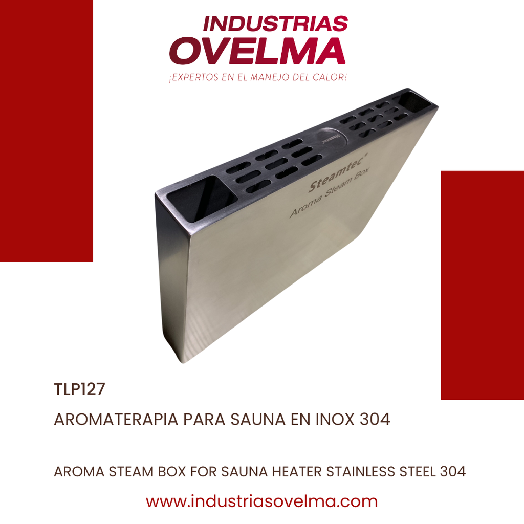 CAJA AROMATIZADORA EN ACERO INOX PARA SAUNA STEAMTEC