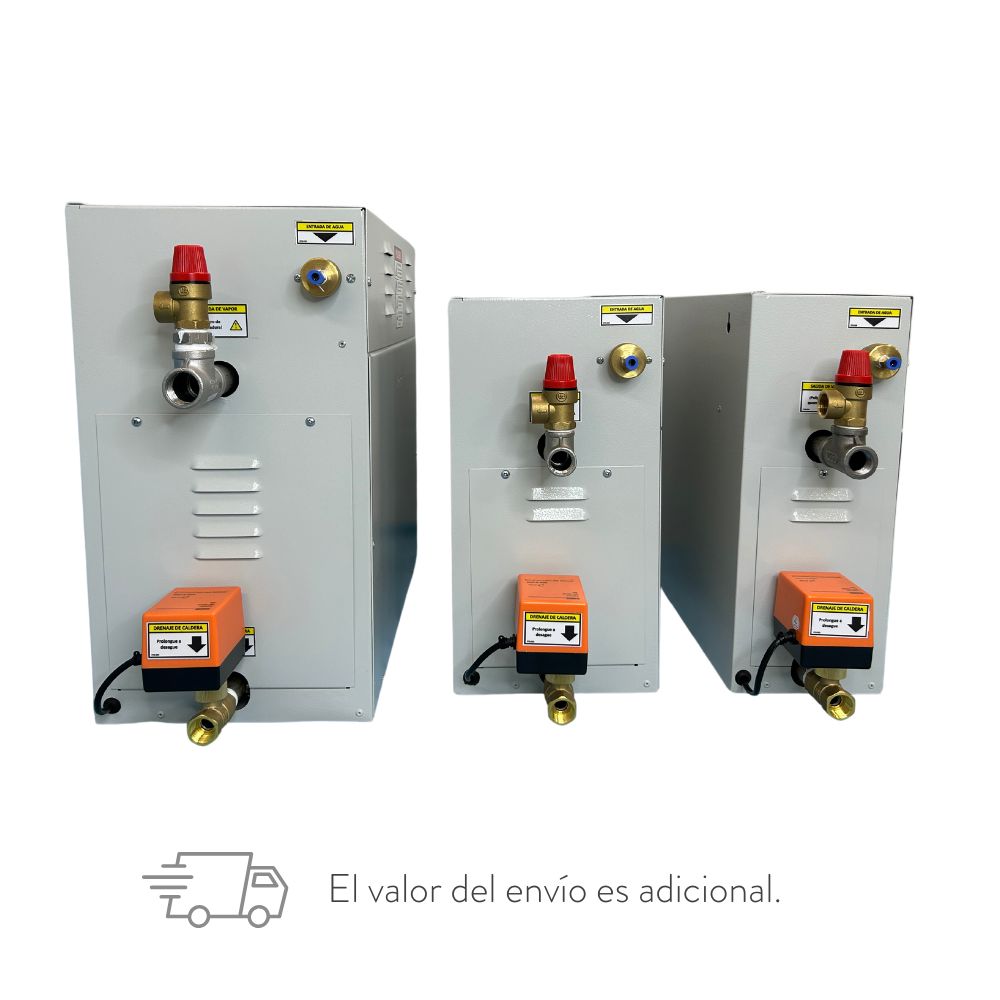 EQUIPO TURCO THERMES® CLÁSICO 10.5KW - 220V - 2PH  + CONTROL DIGITAL + BOQUILLA SALIDA VAPOR