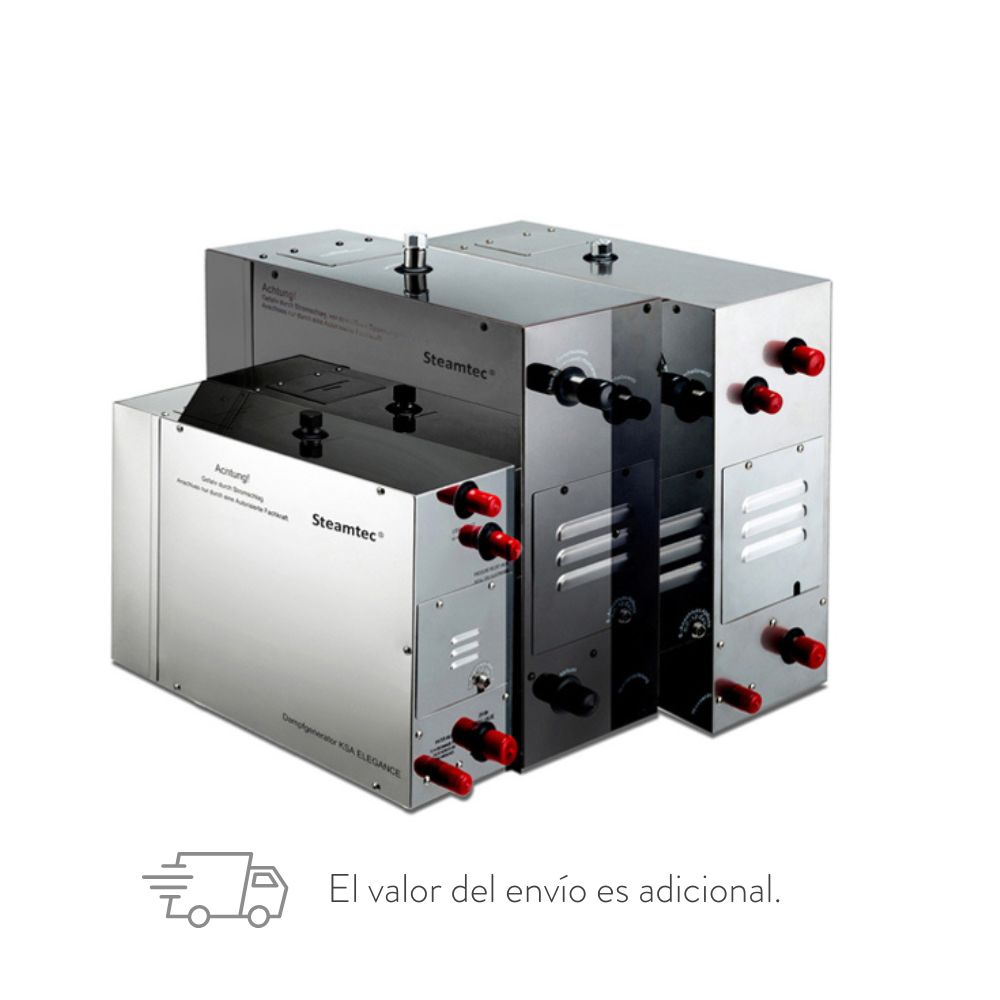EQUIPO TURCO STEAMTEC® PREMIUM 8.2KW - 220V - 2PH (DRENAJE AUTOMATICO +CONTROL DIGITAL + BOQUILLA SALIDA DE VAPOR)