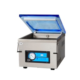 [HVC-260T-1A] EMPACADORA VACIO DE MESA 260MM, 370W, 110V, CON PLATO PP, ACERO INOX
