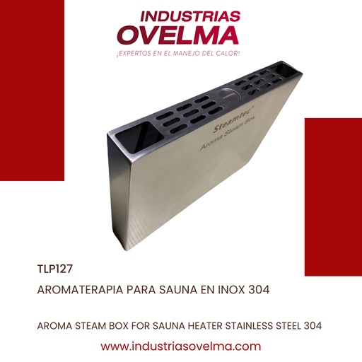 [TLP127] CAJA AROMATIZADORA EN ACERO INOX PARA SAUNA STEAMTEC